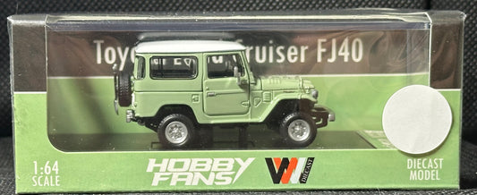 HOBBY FANS 1/64 Toyota Land Cruiser FJ40 Green/White