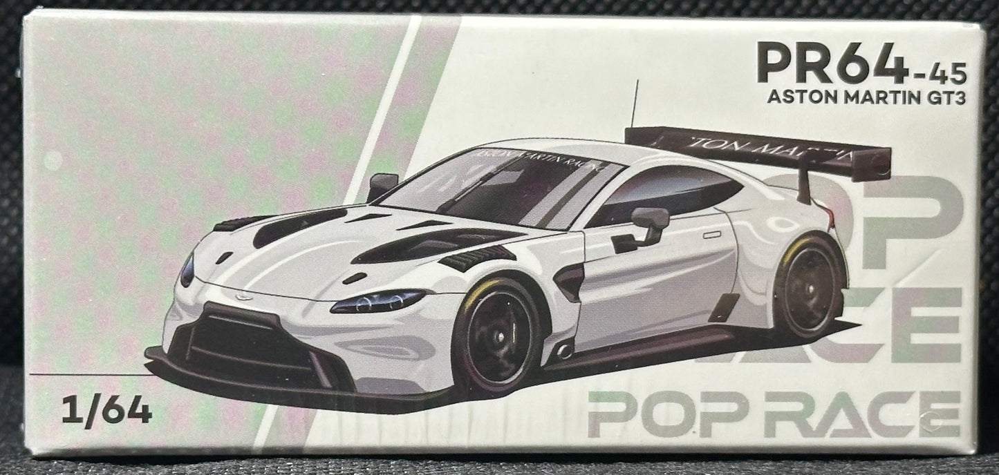 POP RACE 1/64 Aston Martin GT3 White