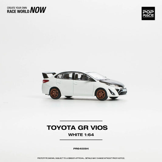 (Pre-Order) Pop Race 1/64 Toyota GR Vios - White