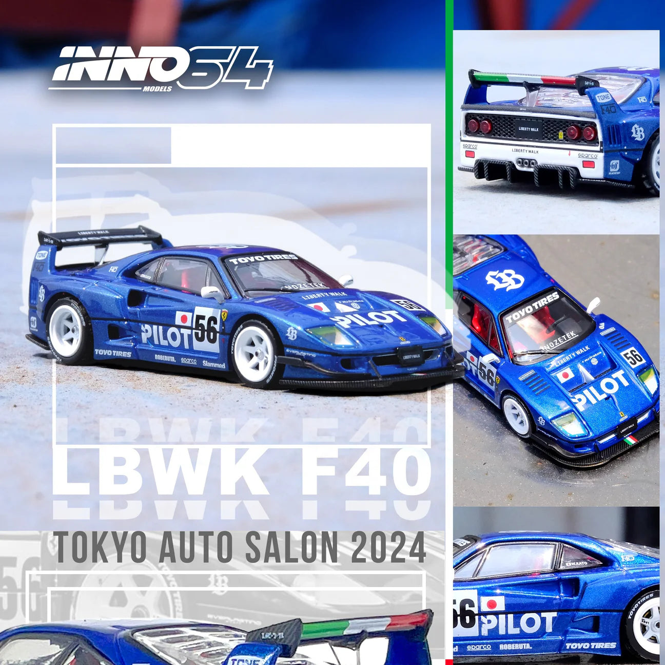 INNO64 1/64 LBWK F40 Tokyo Auto Salon 2024