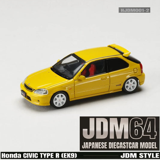 (Pre-Order) JDM64 by HOBBY JAPAN 1/64 Honda CIVIC TYPE R (EK9) - Sunlight Yellow