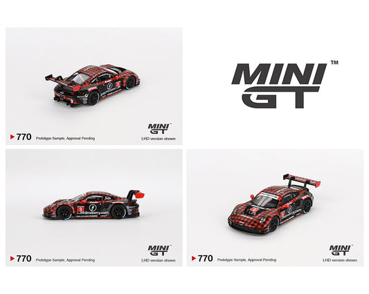 (Pre-Order) Mini GT 1:64 Porsche 911 GT3 R #9 GTD PRO Pfaff Motorsports IMSA 2023 Sebring 12 Hrs. Winner