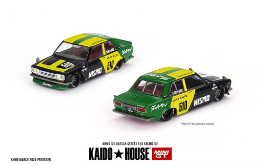 (Pre-Order) MINI GT x Kaido House 1/64 Datsun Street 510 Racing V2
