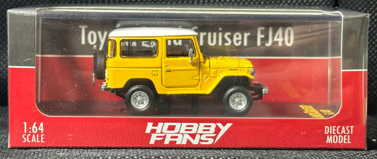 HOBBY FANS 1/64 Toyota Land Cruiser FJ40 Yellow/White