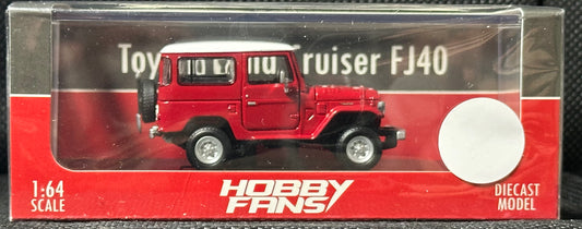 HOBBY FANS 1/64 Toyota Land Cruiser FJ40 Red/White