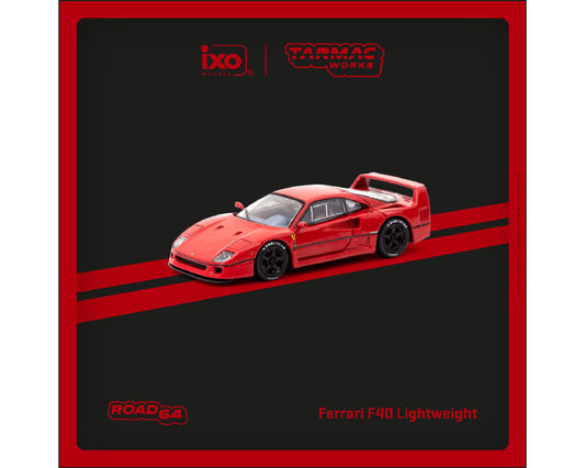 (Pre-Order) Tarmac Works 1:64 Ferrari F40 Lightweight – Red – Road64