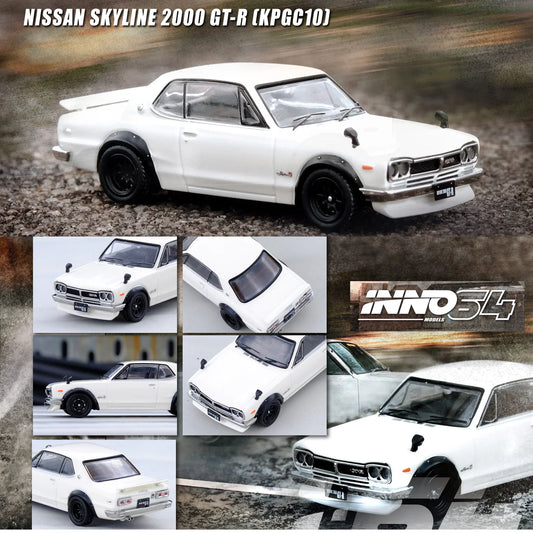 INNO64 1/64 NISSAN SKYLINE 2000 GT-R (KPGC10) White