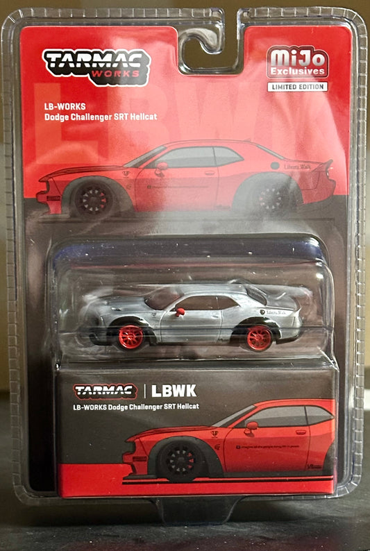 ***CHASE*** Tarmac Works 1:64 LB-WORKS Dodge Challenger SRT Hellcat – Red – MiJo Exclusives