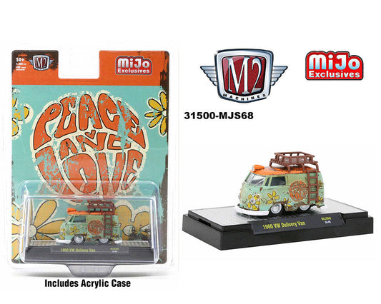 (Pre-Order) ****CHASE**** M2 Machines 1:64 1960 Volkswagen Delivery Peace & Love Weathered Limited 4,800 Pieces – Mijo Exclusives