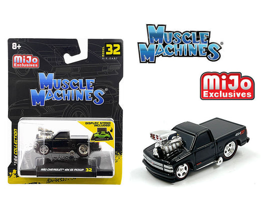 (Pre-Order) Muscle Machines 1:64 1993 Chevrolet 454 SS Pickup Truck Limited Edition – Black – Mijo Exclusives