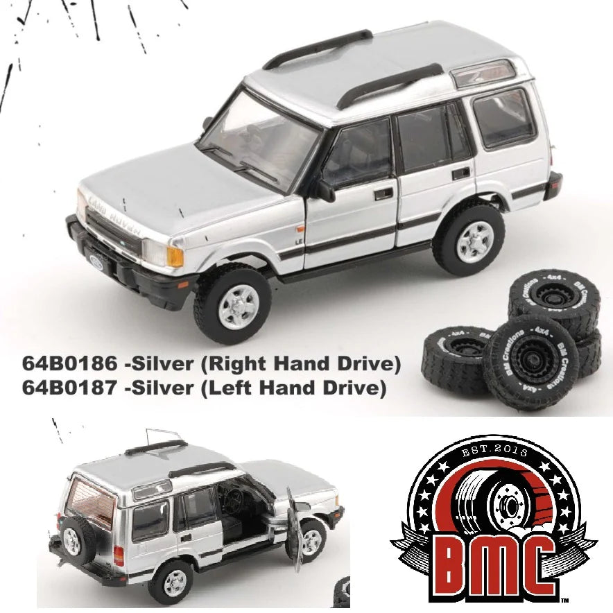 BM CREATIONS JUNIOR 1/64 Land Rover 1998 Discovery1 - Silver LHD
