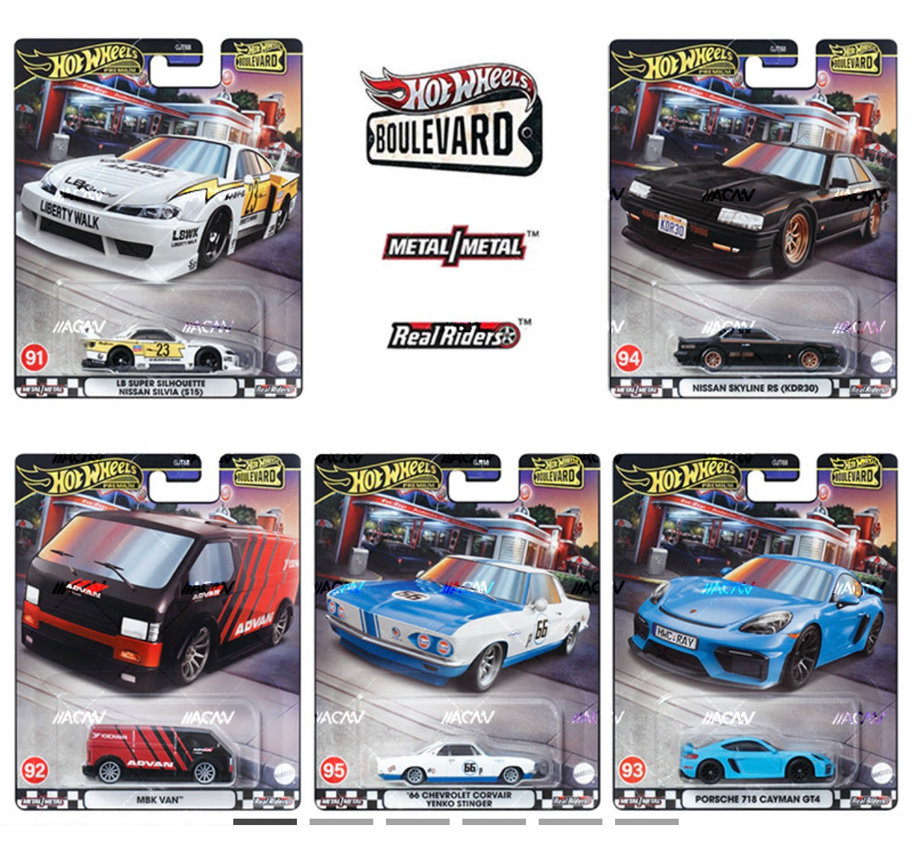 2024 Hot Wheels Premium Boulevard Mix 1 Set of 5