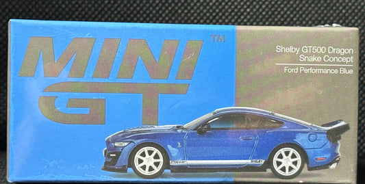 MINI GT 1/64 Shelby GT500 Dragon Snake Concept Ford Performance Blue LHD