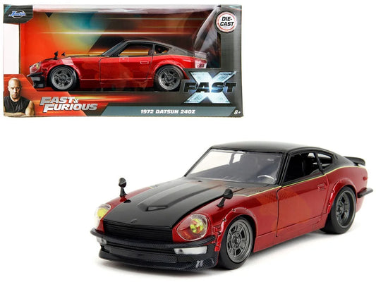 Jada 1/24 1972 Datsun 240Z Black and Red Metallic with Graphics Fast X