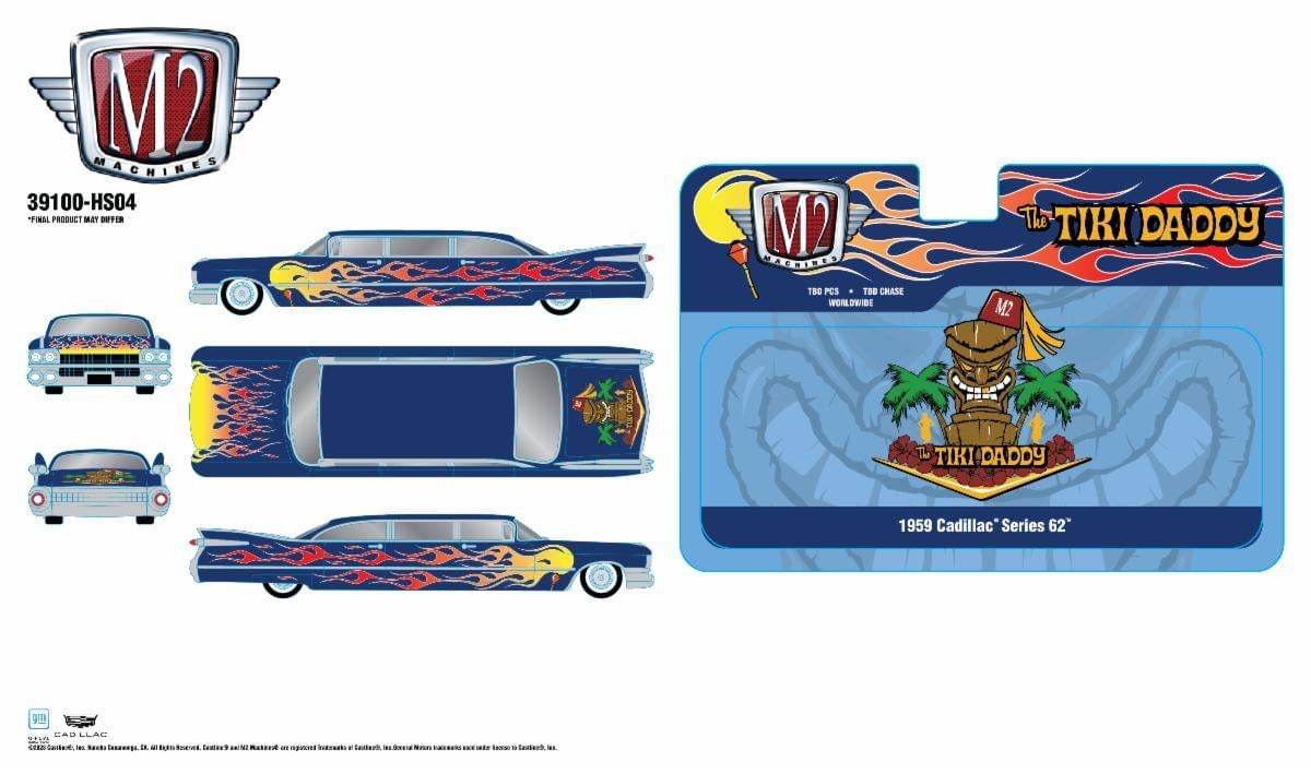 M2 Machines Hobby Exclusive Tiki Daddy 1959 Cadillac Series 62