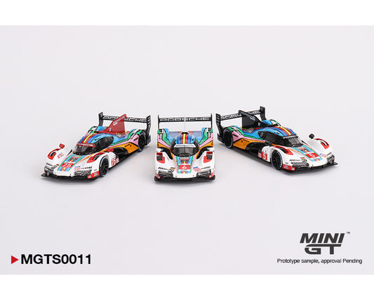 (Pre-Order) Mini GT 1:64 Porsche 963 Porsche Penske Motorsport 2023 24 Hrs. of Le Mans 3 Cars Set Limited Edition 3000 Sets