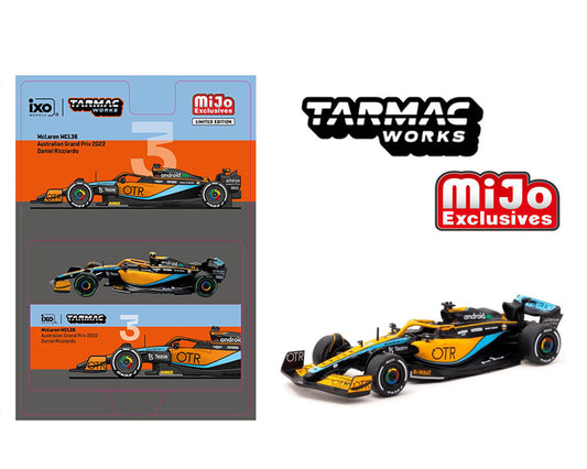 Tarmac Works 1:64 McLaren MCL36 Australian Grand Prix 2022 Daniel Ricciardo – MiJo Exclusives