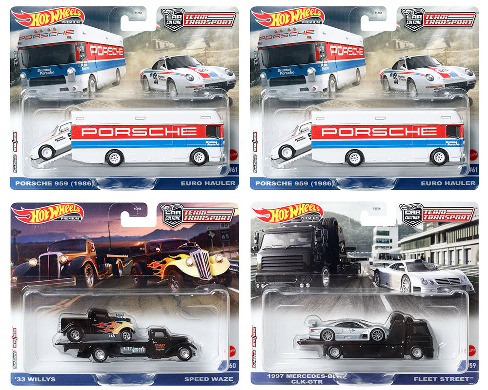 (Pre-Order) Hot Wheels 1:64 Team Transport 2023 W Case Assortment Set of 3