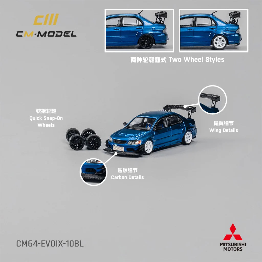 CM MODEL 1/64 Misubishi Lancer Evoix Metallic Blue