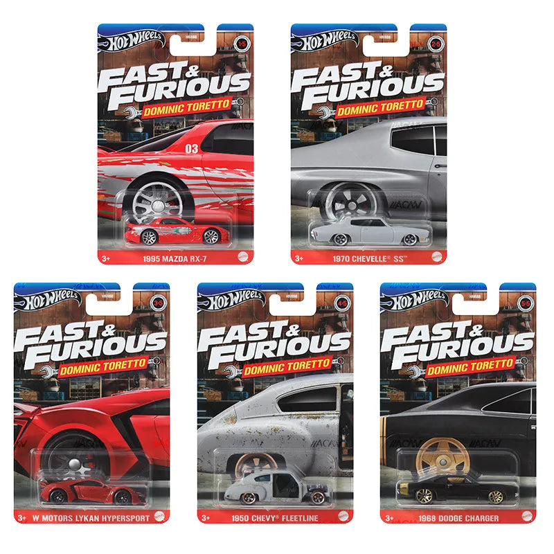 Hot Wheels Fast & Furious Mix 3 Set of 5