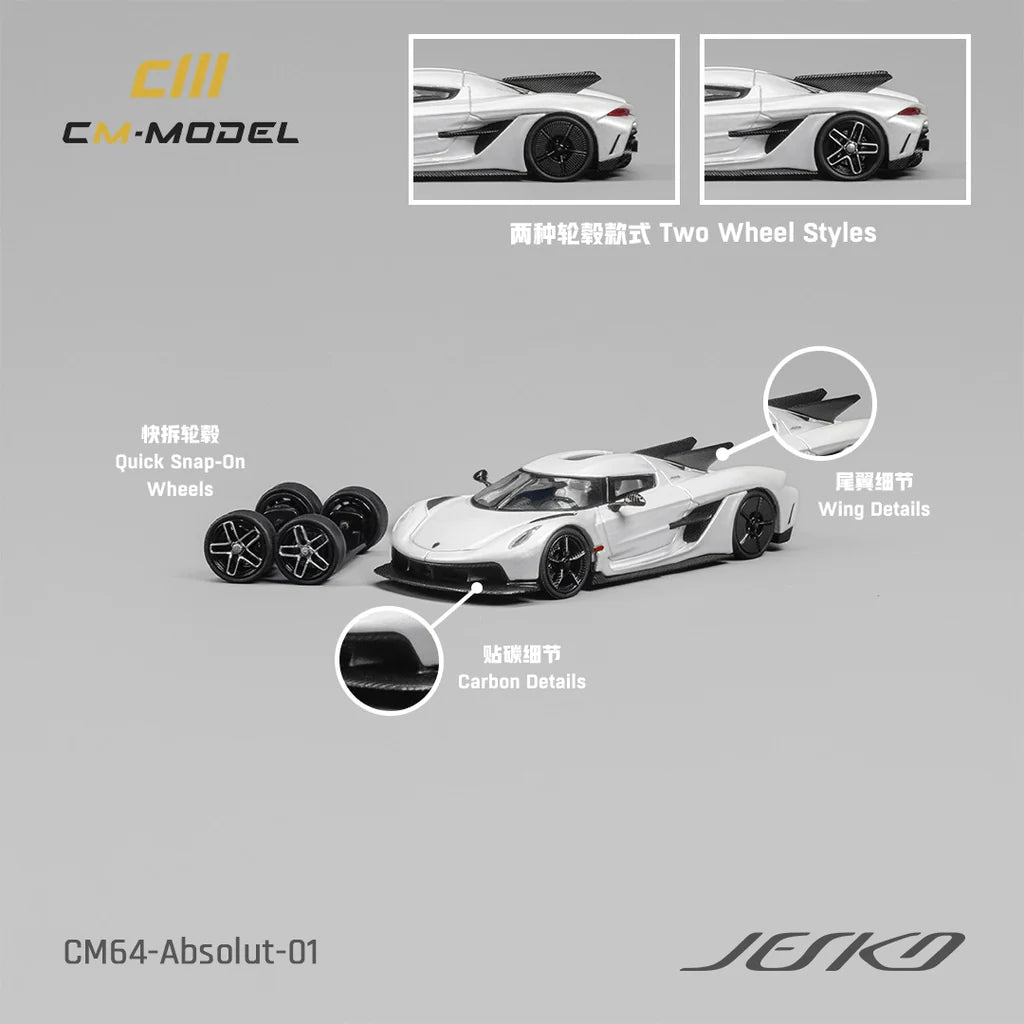 CM MODEL 1/64 Jesko Absolut White