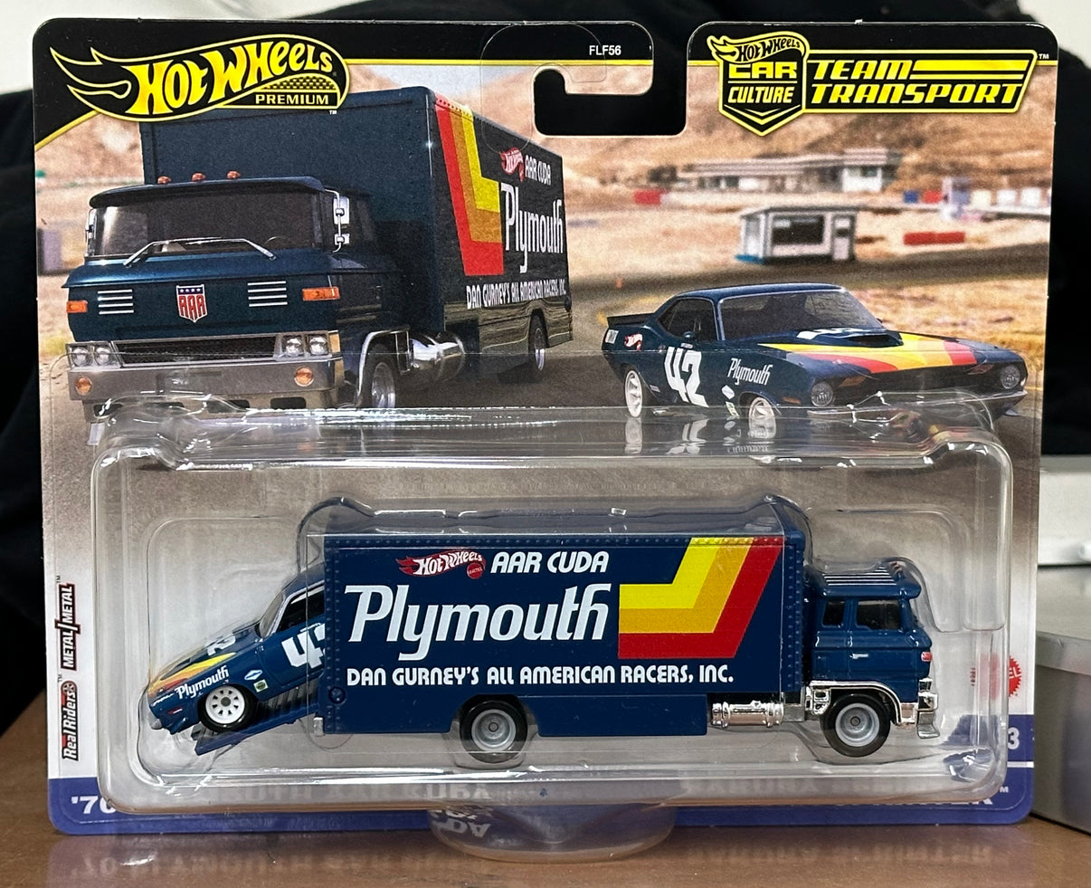 2024 Hot Wheels Team Transport ‘70 Plymouth AAR Cuda & Sakura Sprinter ...