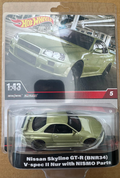 2024 Hot Wheels Premium 1:43 Nissan Skyline (R34) V-Spec II Nur with NISMO Parts