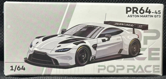 POP RACE 1/64 Aston Martin GT3 White