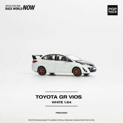 Pop Race 1/64 Toyota GR Vios - White