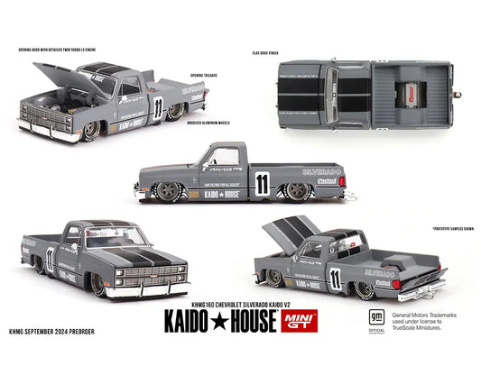 (Pre-Order) ***CHASE*** Kaido House x Mini GT 1:64 Chevrolet Silverado Kaido V2 – Grey