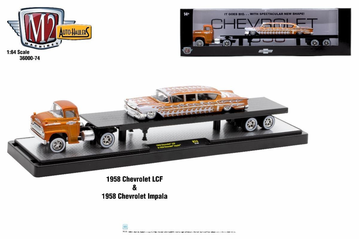 M2 Machines Auto Haulers 1958 Chevrolet LCF & 1958 Chevrolet Impala