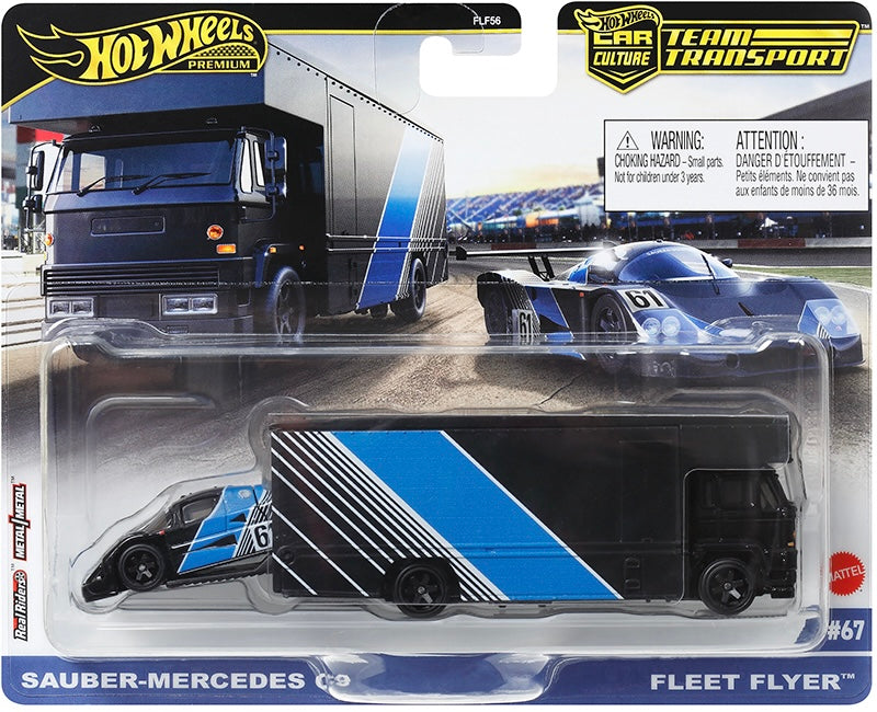 Hot Wheels Team Transport Fleet Flyer & Sauber-Mercedes C9