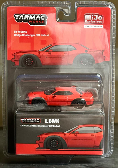 Tarmac Works 1:64 LB-WORKS Dodge Challenger SRT Hellcat – Red – MiJo Exclusives