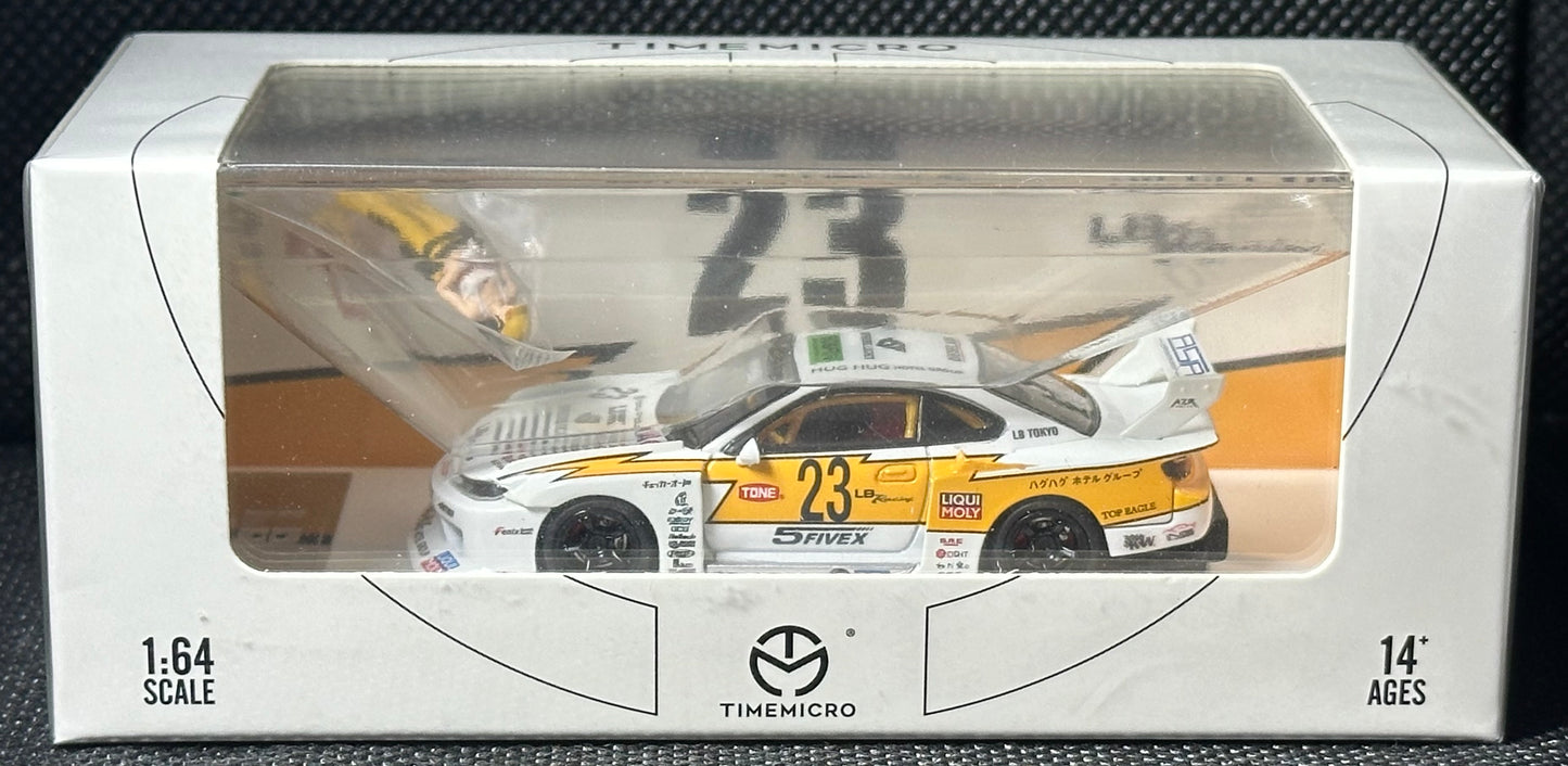 TIME MICRO 1/64 LBWK Nissan Silvia S15 #23 with Figurine