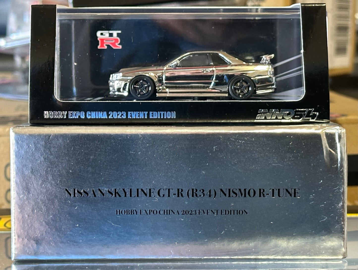 INNO64 Nissan Skyline GT-R (R34) NISMO R-TUNE HEC 2023 CHROME