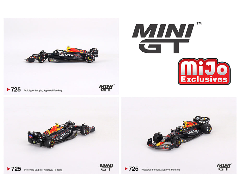 (Pre-Order) Mini GT 1:64 Oracle Red Bull Racing RB19 #11 Sergio Pérez F1 2023 Saudi Arabian GP Winner – MiJo Exclusives