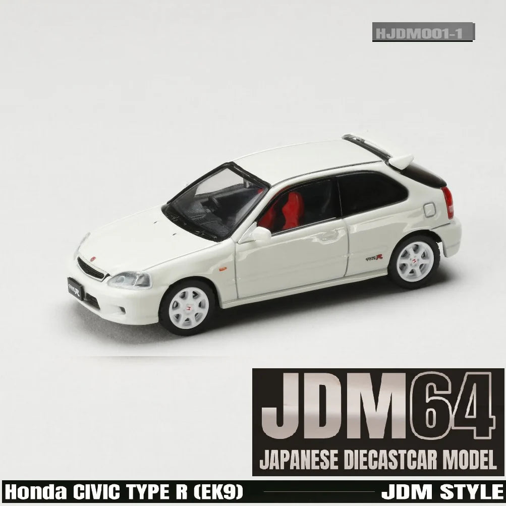 (Pre-Order) JDM64 by HOBBY JAPAN 1/64 Honda CIVIC TYPE R (EK9) - Championship White