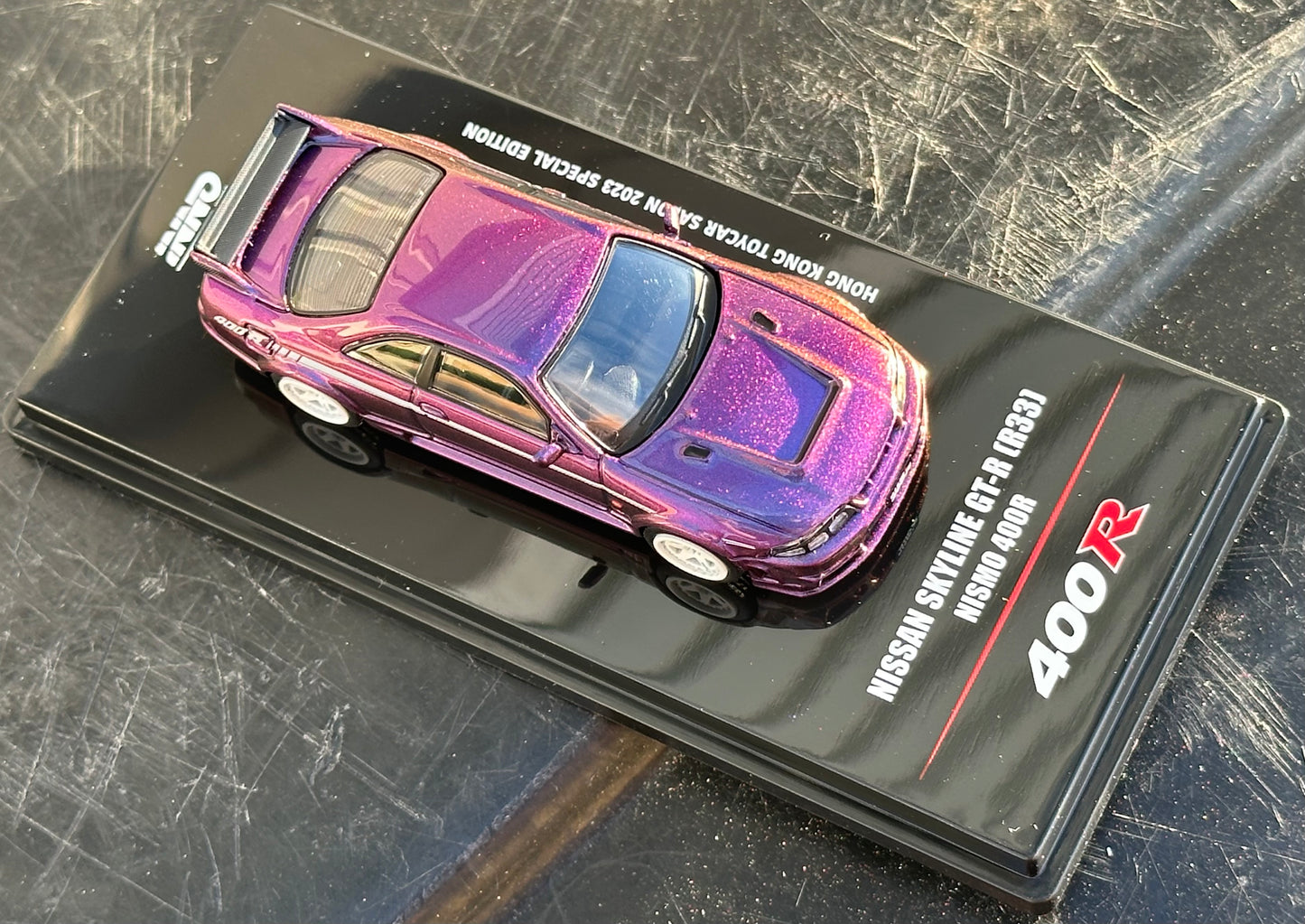 INNO64 1/64 NISSAN SKYLINE GT-R (R33) NISMO 400R Midnight Purple II Hong Kong Toycar  Salon 2023 Special Edition