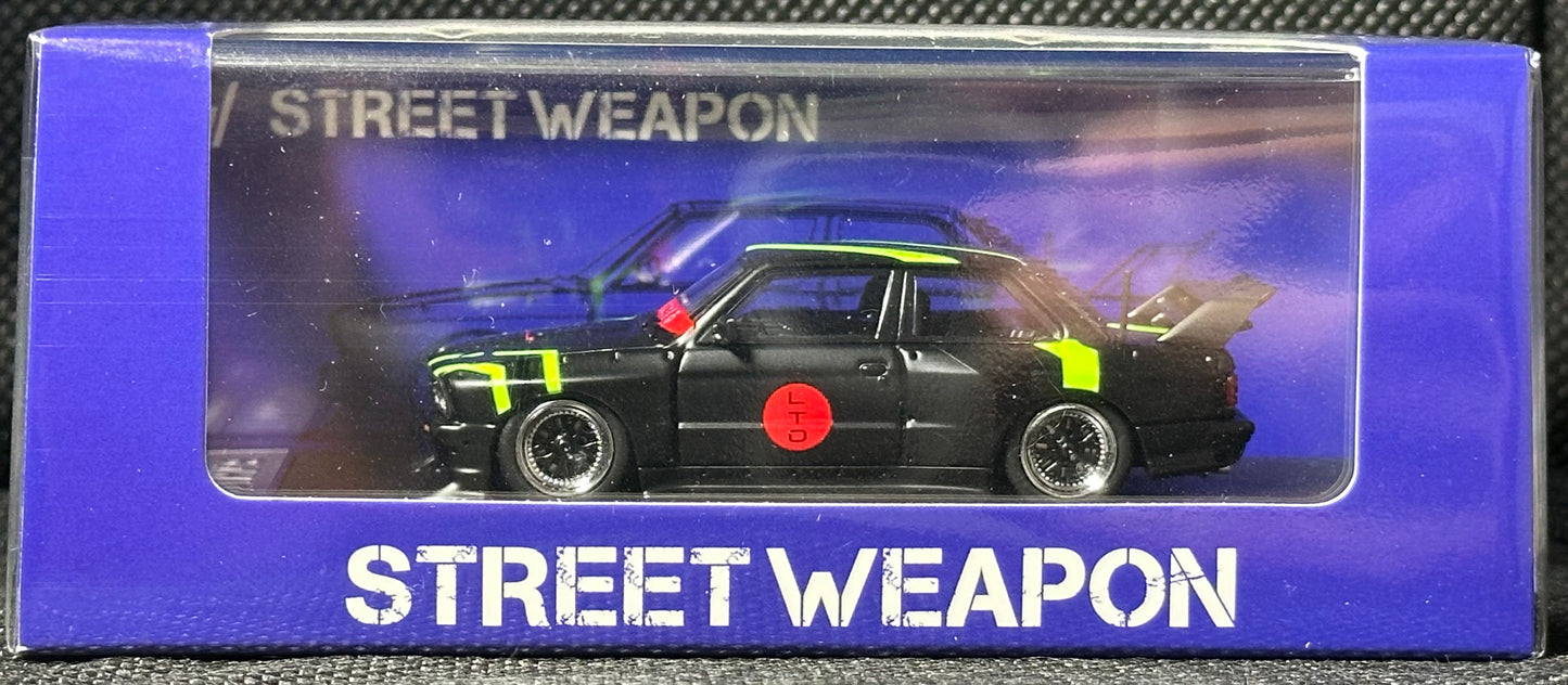 Street Weapon 1/64 LTO BMW E30 Matt Black