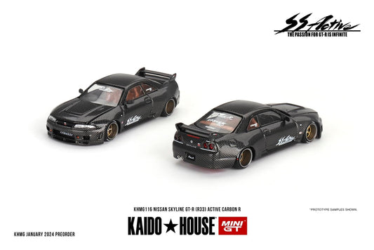 (Pre-Order) ***CHASE*** Kaido House x Mini GT Nissan Skyline GT-R (R33) Active Carbon