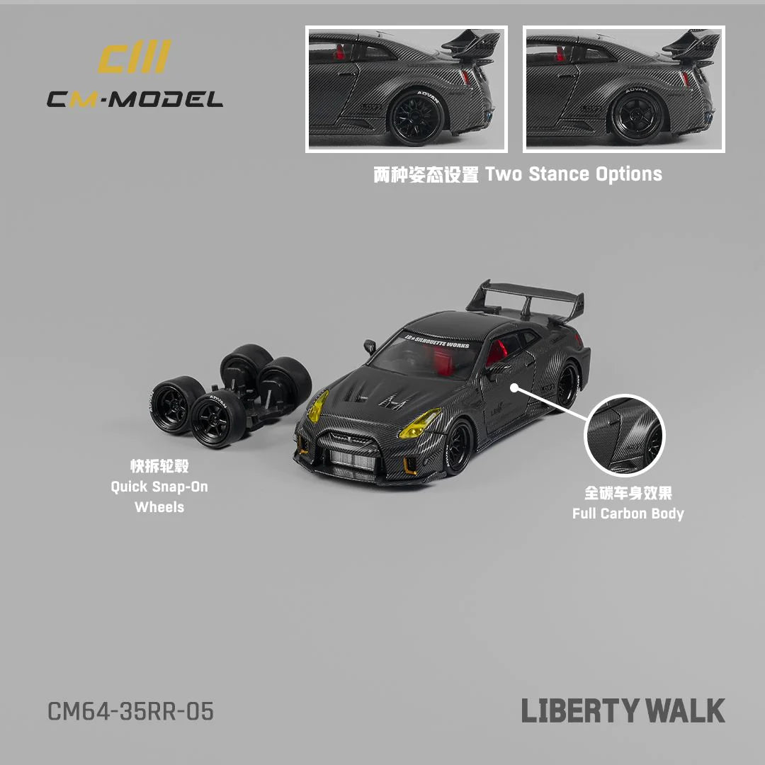 (Pre-Order) CM MODEL 1/64 Nissan LBWK GT35RR Super Silhouette Full Carbon