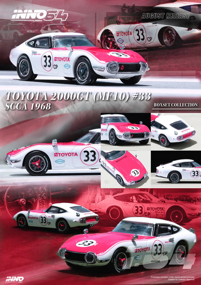 INNO64 1/64 TOYOTA 2000GT #23 & #33 SCCA 1968 Box Set Collection