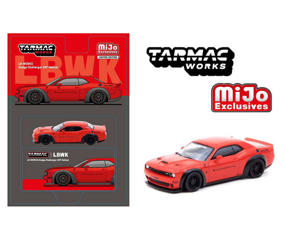 (Pre-Order) Tarmac Works 1:64 LB-WORKS Dodge Challenger SRT Hellcat – Red – MiJo Exclusives