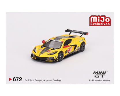 Mini GT 1:64 Chevrolet Corvette C8R Racing Cars #3 & #33 Winners with Western Star Transporter – Mijo Exclusives