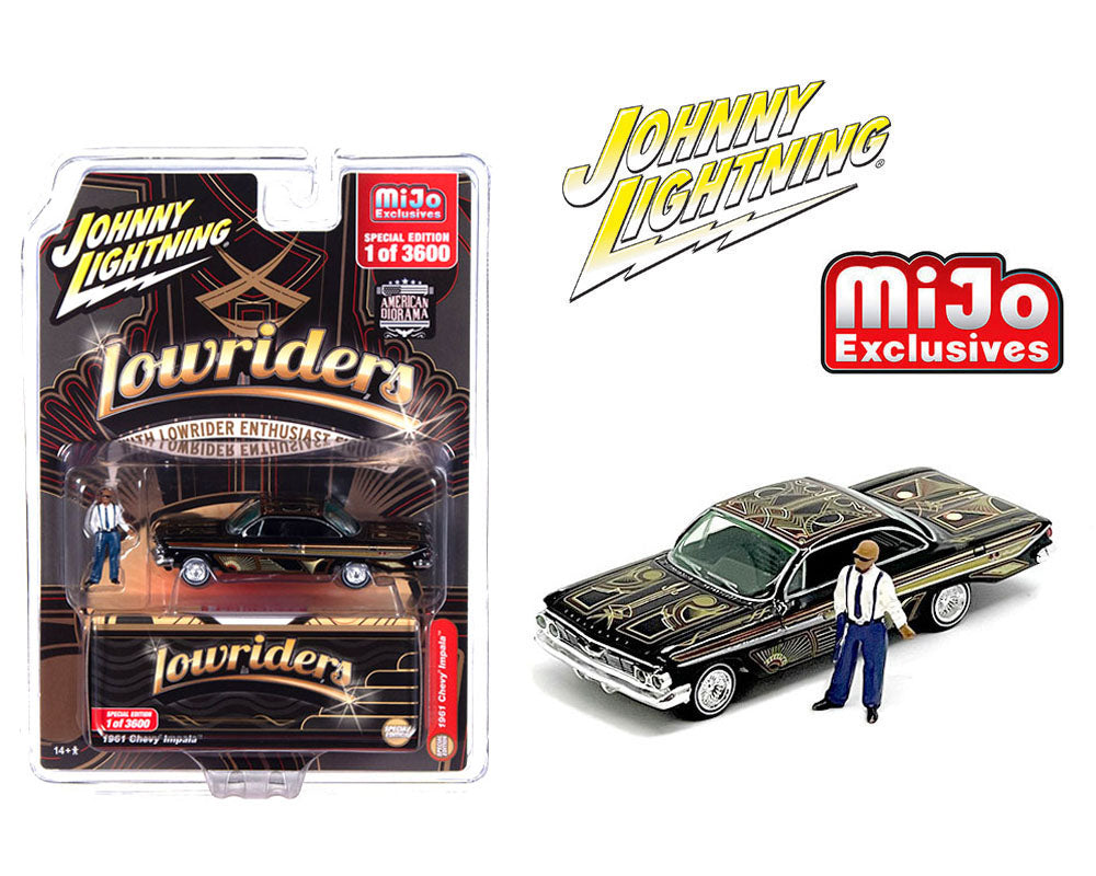 (Pre-Order) Johnny Lightning 1:64 Lowriders 1961 Chevrolet Impala with American Diorama Figure Limited Edition – Mijo Exclusives
