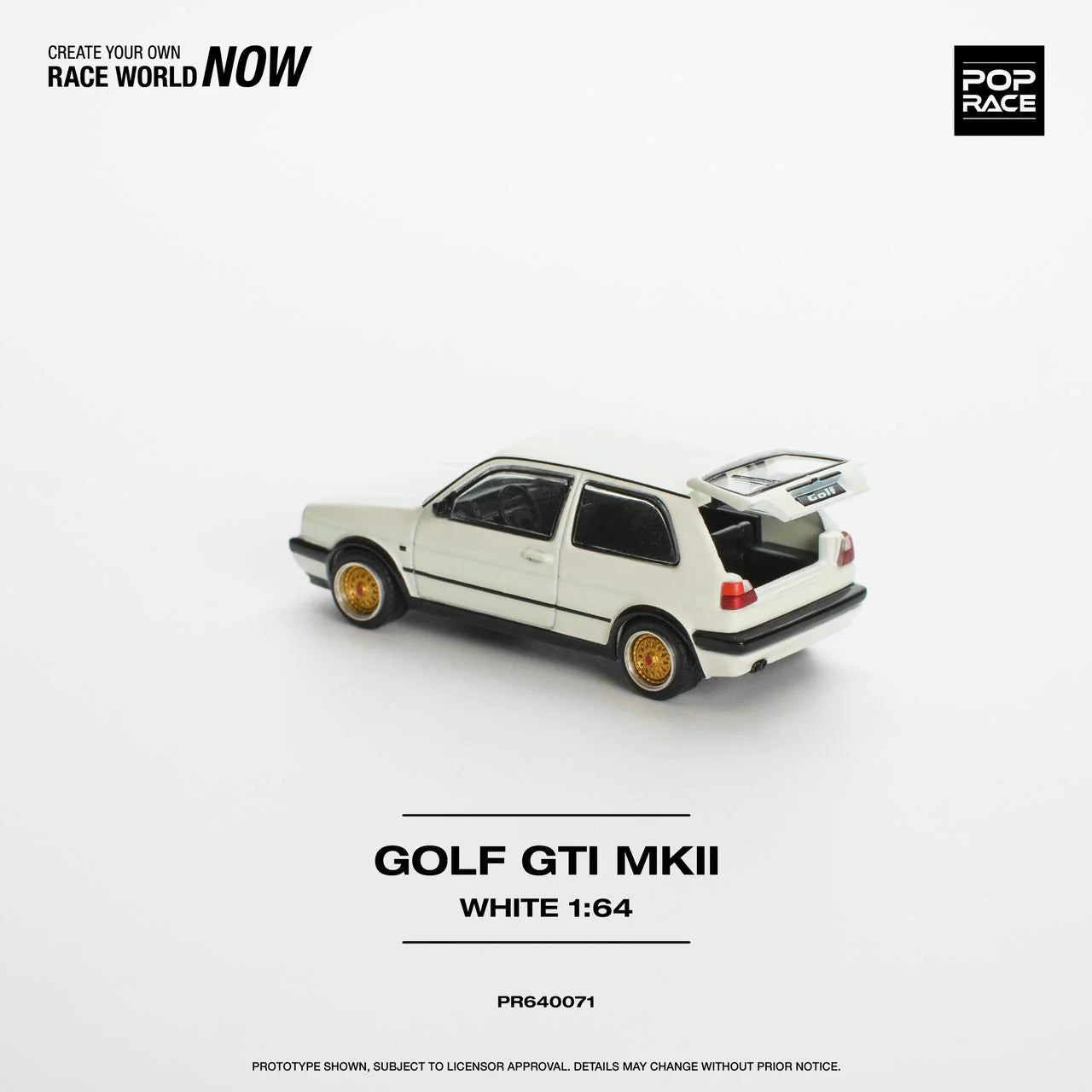 (Pre-Order) POPRACE 1/64 Golf GTI MkII WHITE