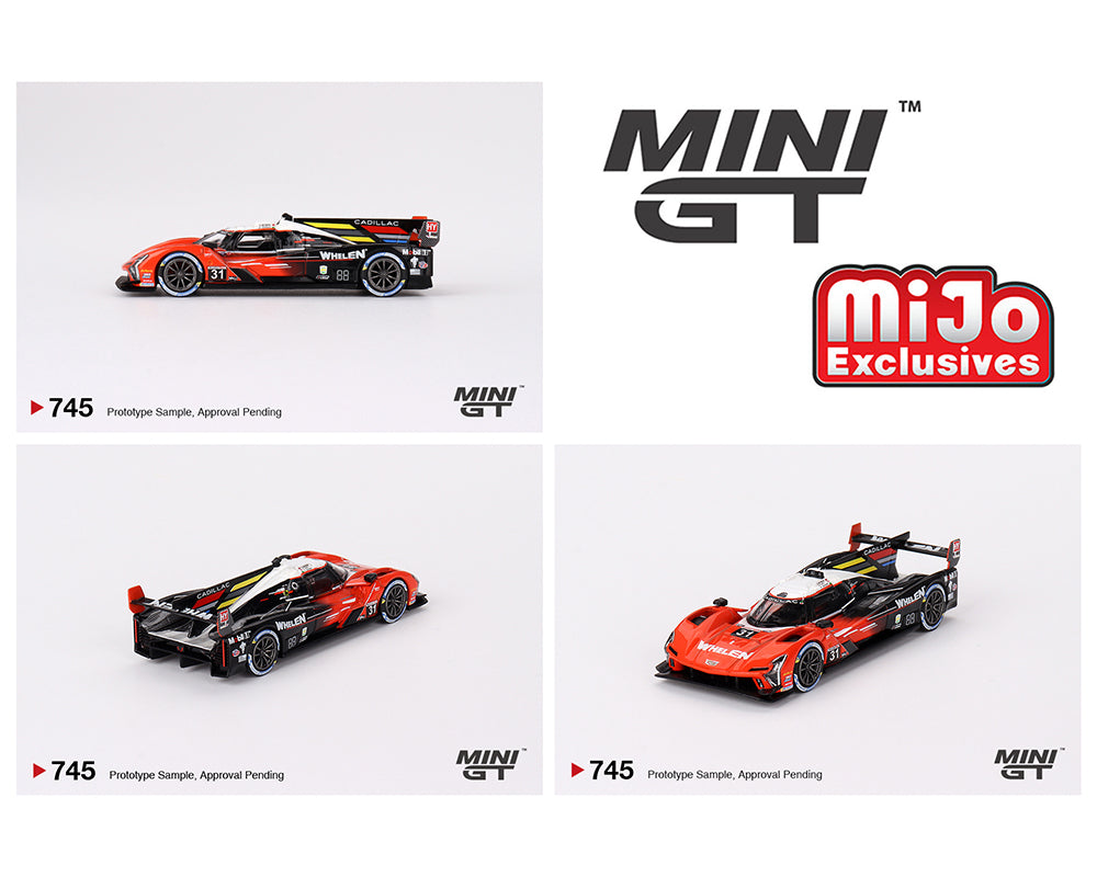 Mini GT 1:64 Cadillac V-Series.R #31 Whelen Engineering Cadillac Racing 2023 IMSA Sebring 12 Hrs Winner- Mijo Exclusives