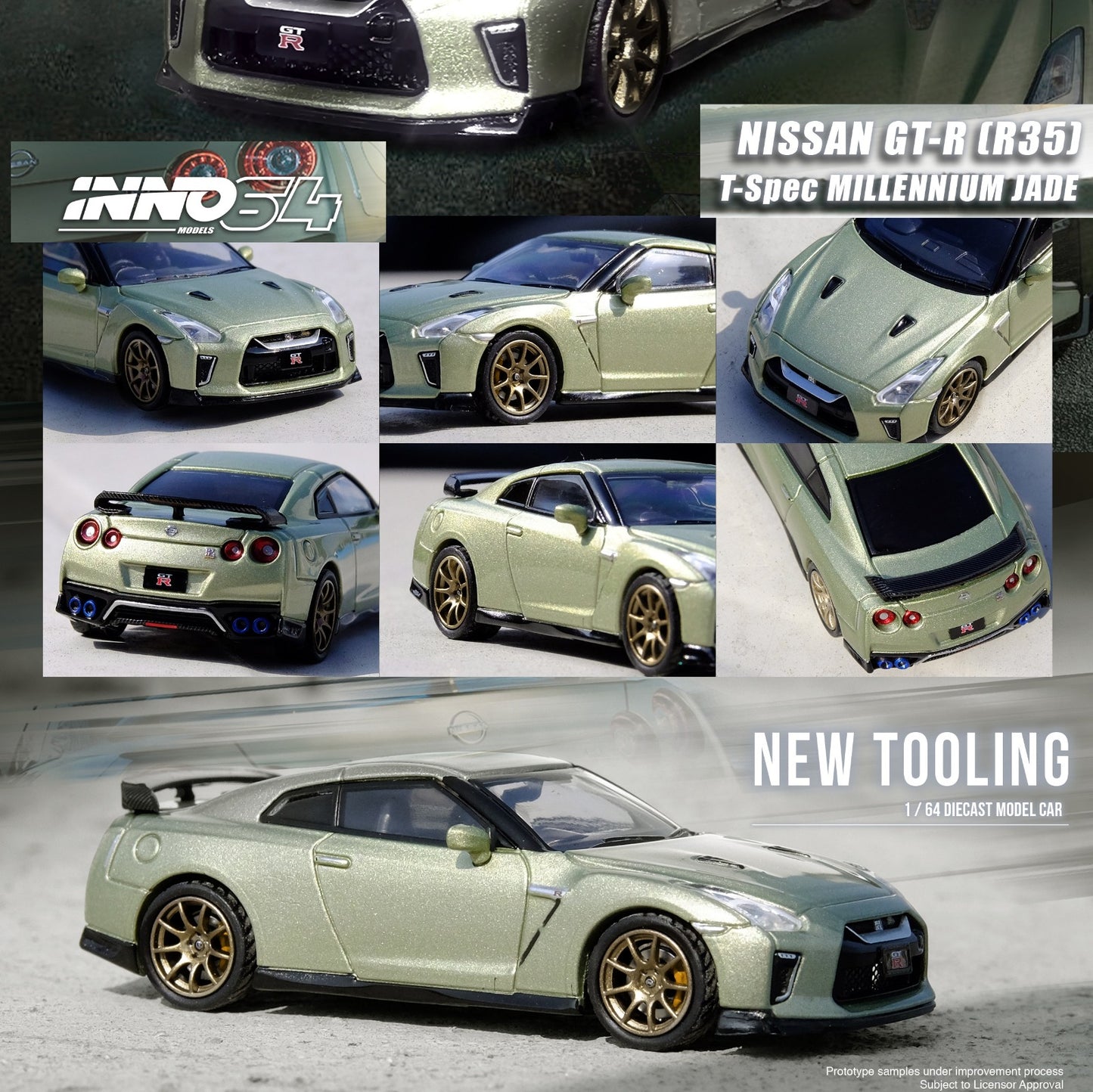 INNO64 1/64 Nissan GT-R (R35) Millennium Jade